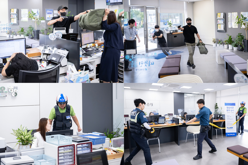 JB금융그룹 전북은행(은행장 백종일)은 지난 19일 ‘2024을지연습’의 일환으로 에코시티지점에서 무장강도 대응훈련을 실시했다고 밝혔다. ⓒ전북은행